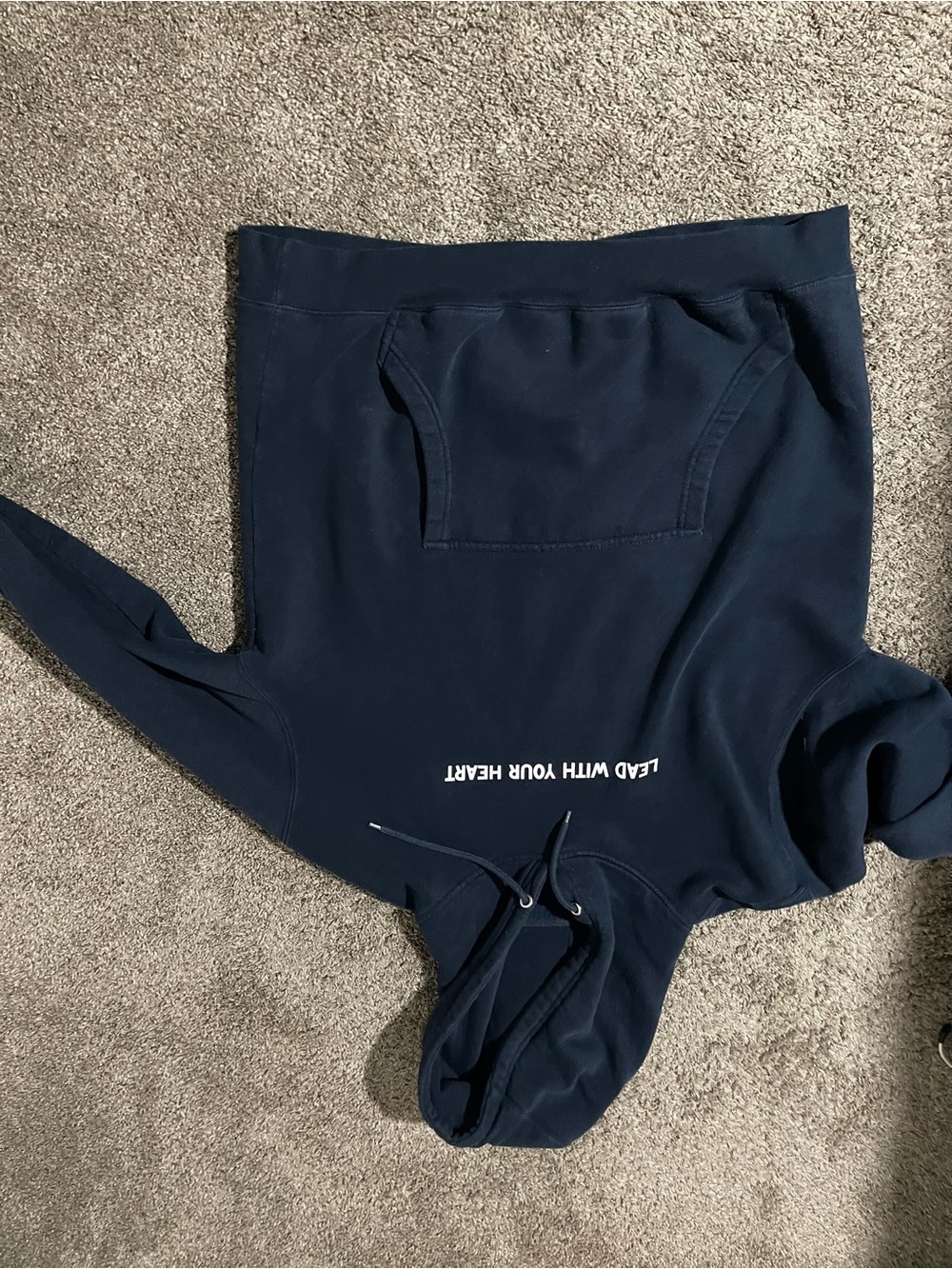 Men’s Navy Blue Hoodie with Front Pocket
